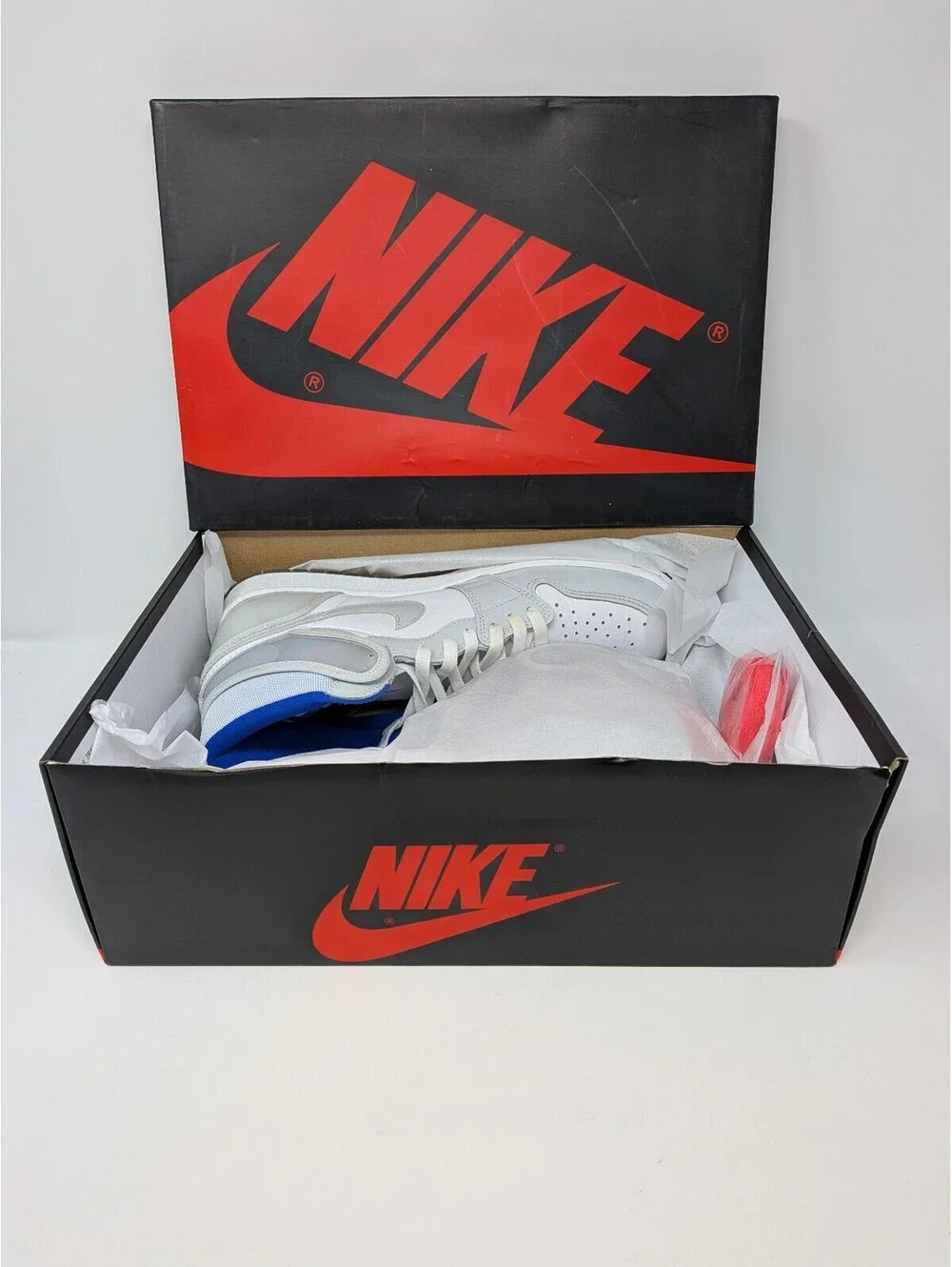 Air Jordan 1 High Zoom Racer Blue Men's Size 10 CK6637-104 With Box Extra Laces